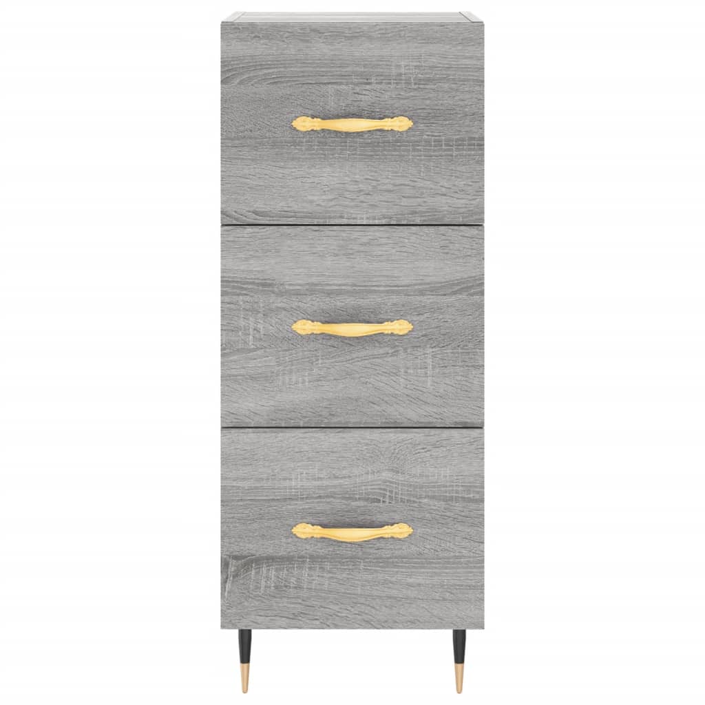 Highboard Grau Sonoma 34,5x34x180 cm Holzwerkstoff