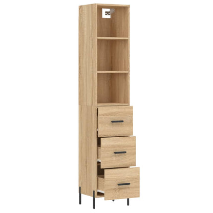 Highboard Sonoma-Eiche 34,5x34x180 cm Holzwerkstoff