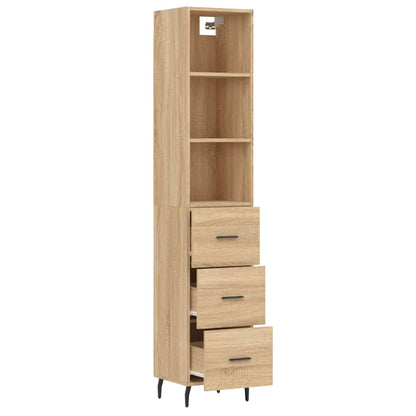 Highboard Sonoma-Eiche 34,5x34x180 cm Holzwerkstoff