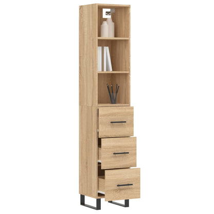 Highboard Sonoma-Eiche 34,5x34x180 cm Holzwerkstoff