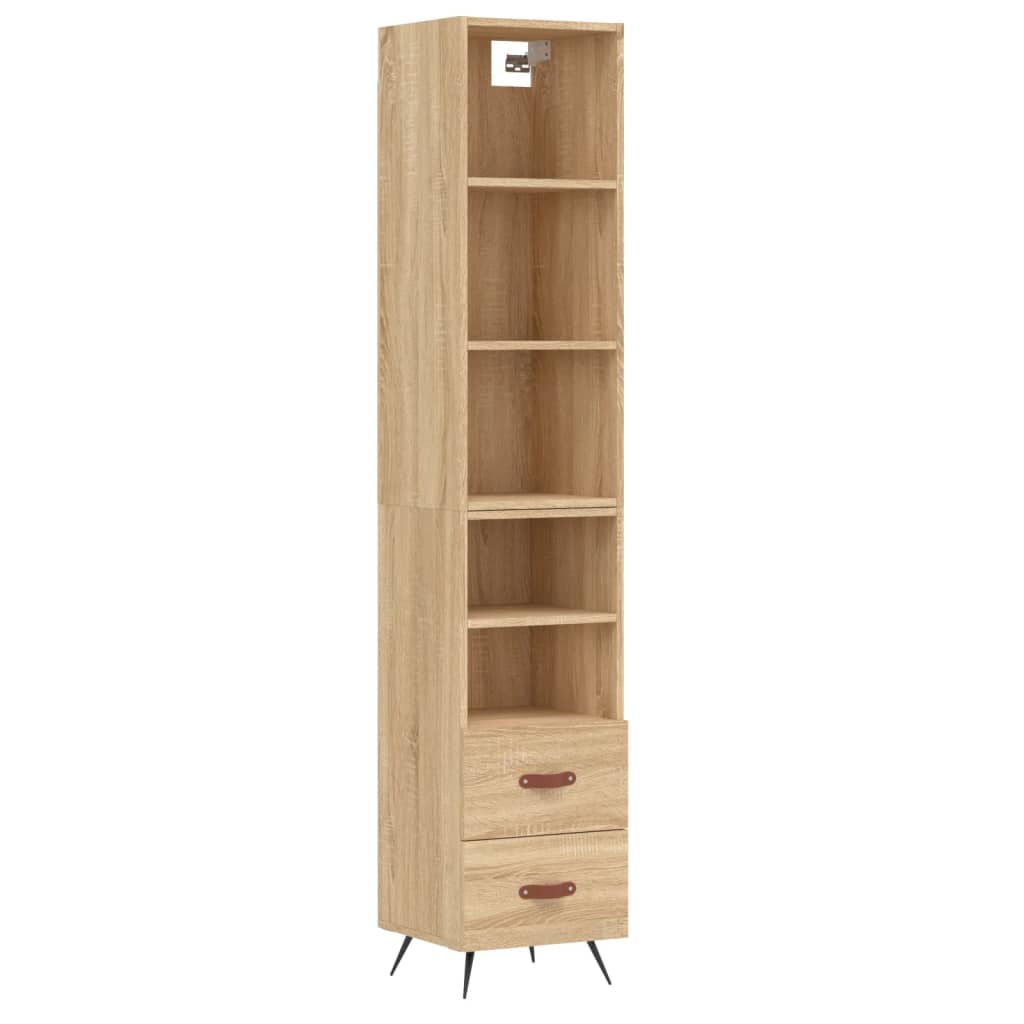 Highboard Sonoma-Eiche 34,5x34x180 cm Holzwerkstoff