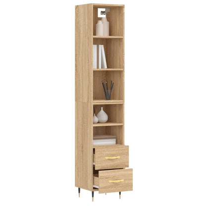 Highboard Sonoma-Eiche 34,5x34x180 cm Holzwerkstoff