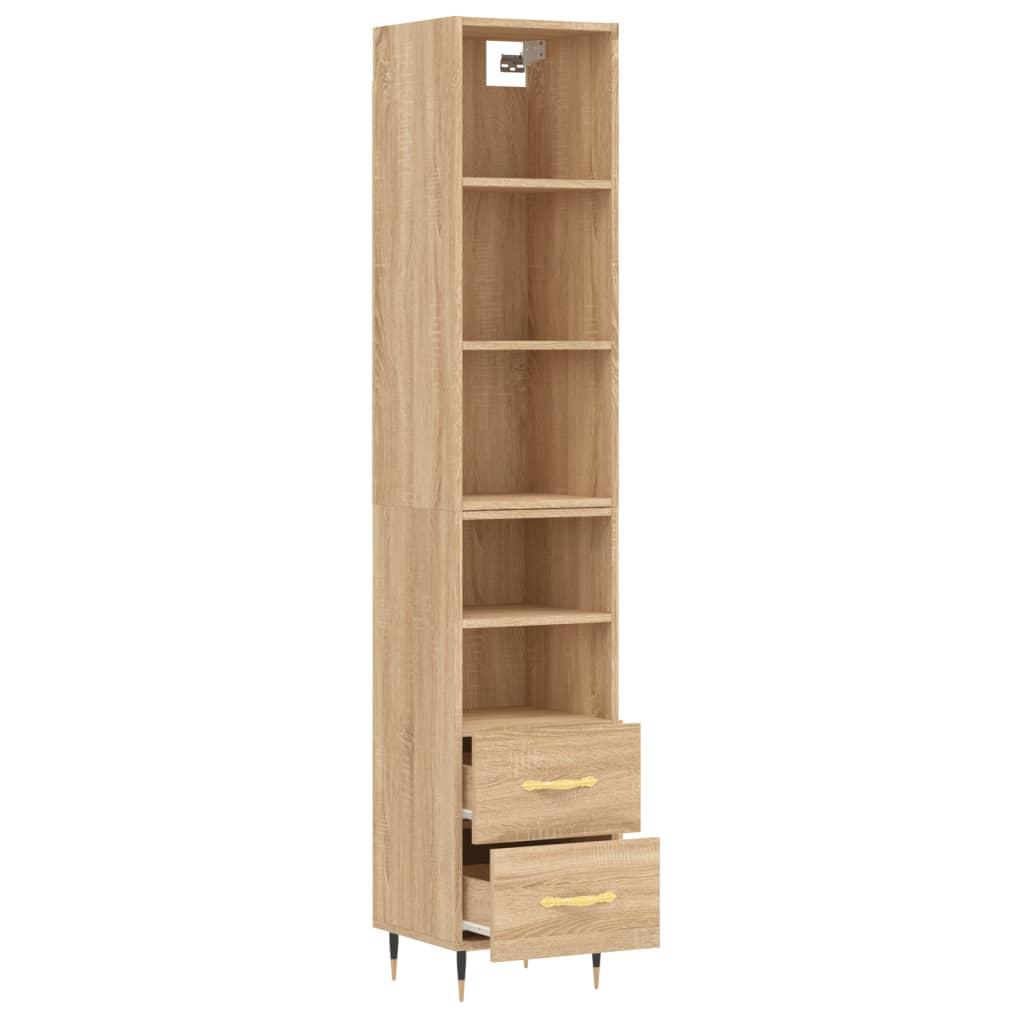 Highboard Sonoma-Eiche 34,5x34x180 cm Holzwerkstoff