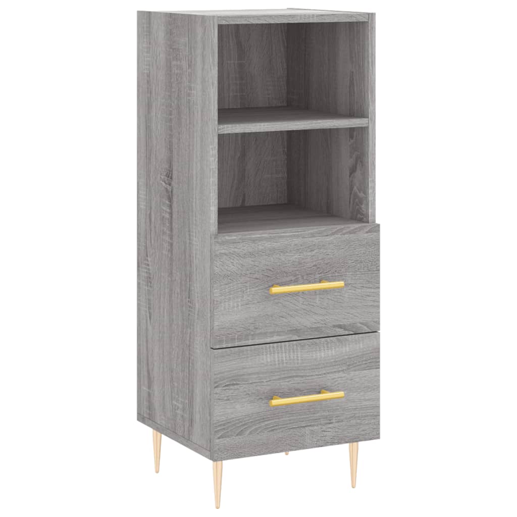 Highboard Grau Sonoma 34,5x34x180 cm Holzwerkstoff