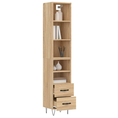 Highboard Sonoma-Eiche 34,5x34x180 cm Holzwerkstoff