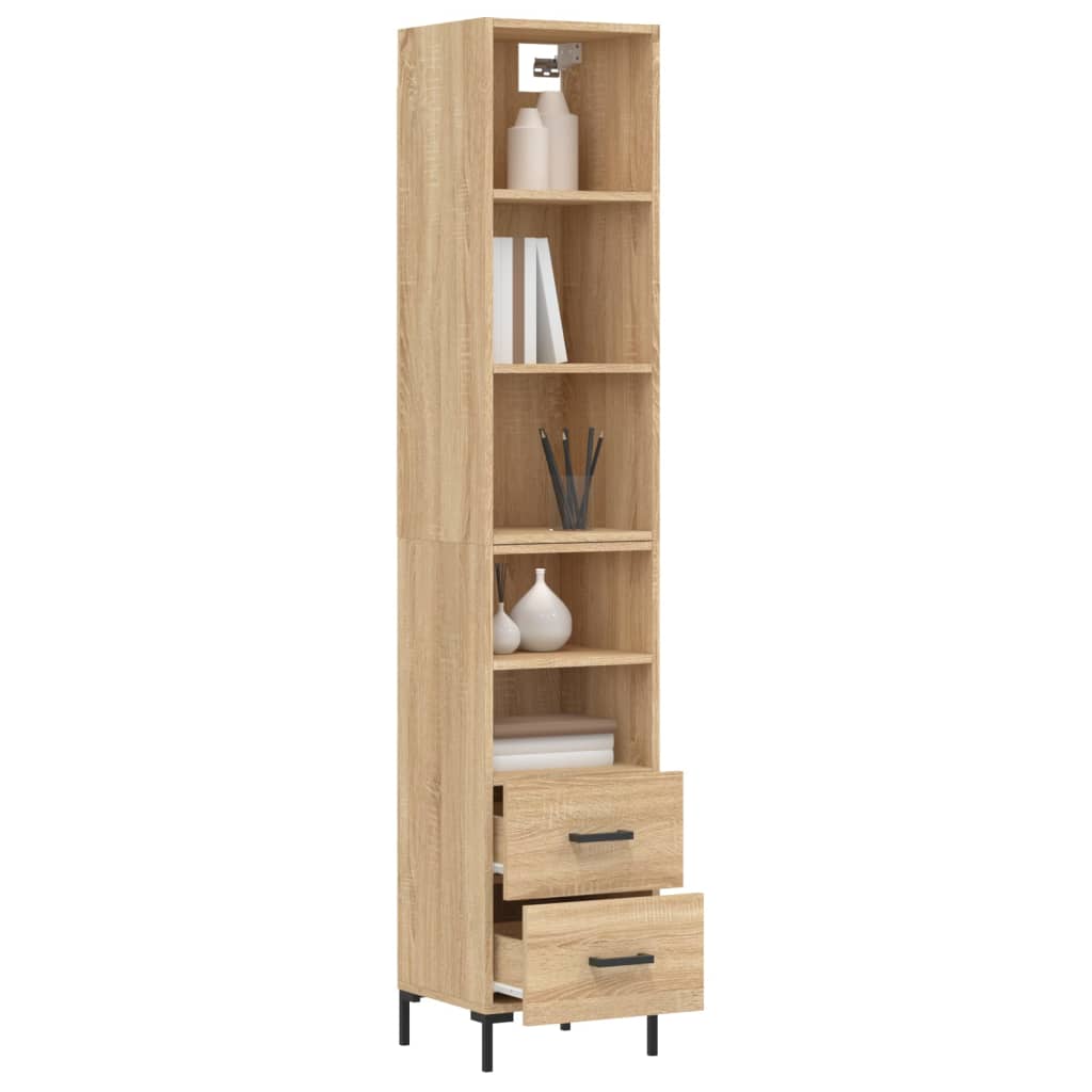 Highboard Sonoma-Eiche 34,5x34x180 cm Holzwerkstoff