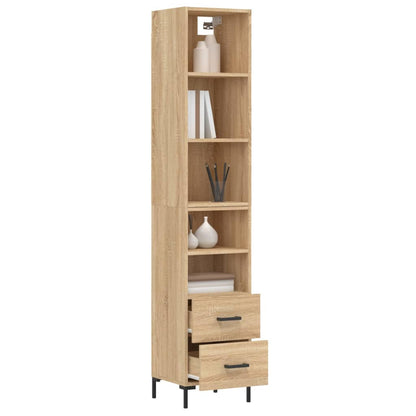 Highboard Sonoma-Eiche 34,5x34x180 cm Holzwerkstoff