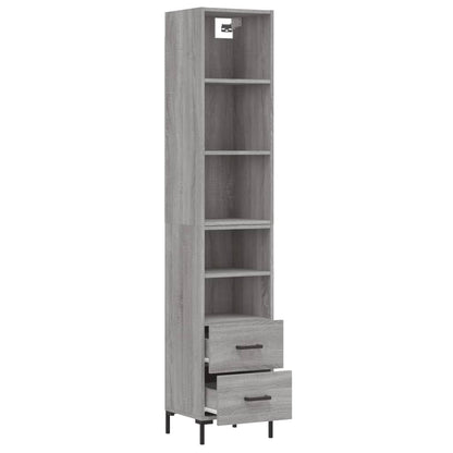 Highboard Grau Sonoma 34,5x34x180 cm Holzwerkstoff