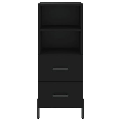 Highboard Schwarz 34,5x34x180 cm Holzwerkstoff