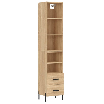 Highboard Sonoma-Eiche 34,5x34x180 cm Holzwerkstoff