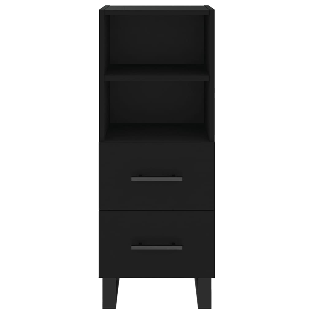 Highboard Schwarz 34,5x34x180 cm Holzwerkstoff