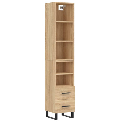 Highboard Sonoma-Eiche 34,5x34x180 cm Holzwerkstoff