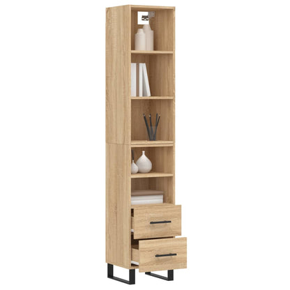 Highboard Sonoma-Eiche 34,5x34x180 cm Holzwerkstoff