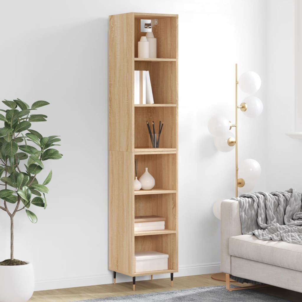 Highboard Sonoma-Eiche 34,5x32,5x180 cm Holzwerkstoff