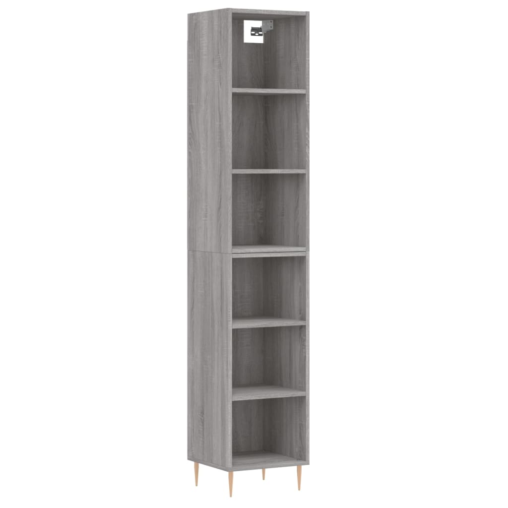 Highboard Grau Sonoma 34,5x32,5x180 cm Holzwerkstoff