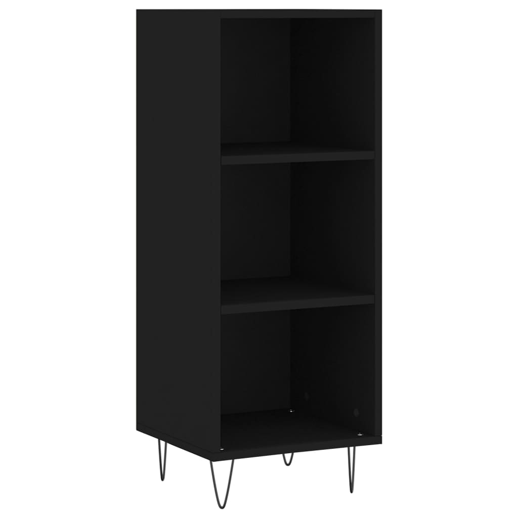 Highboard Schwarz 34,5x32,5x180 cm Holzwerkstoff