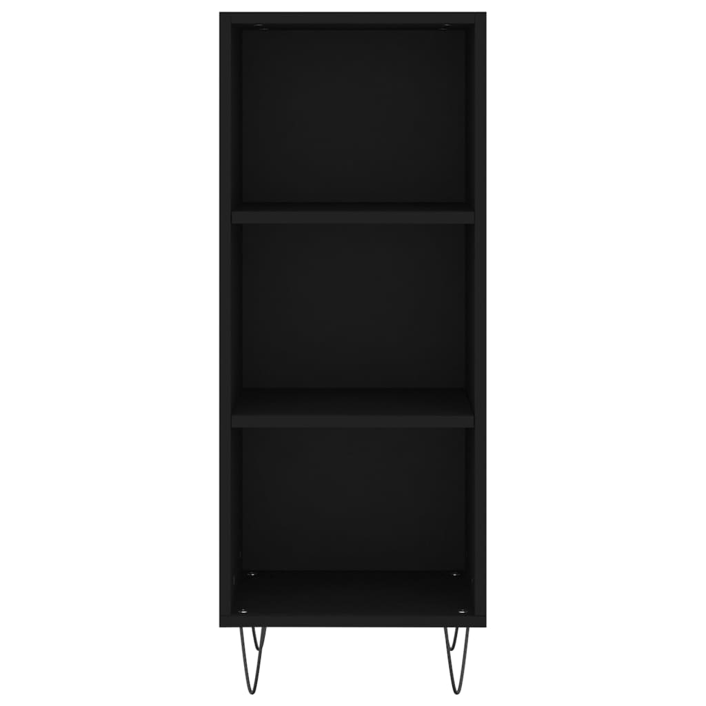 Highboard Schwarz 34,5x32,5x180 cm Holzwerkstoff