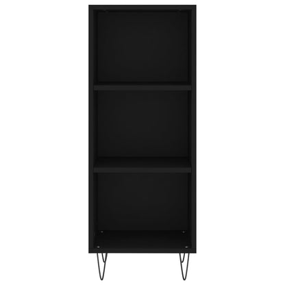 Highboard Schwarz 34,5x32,5x180 cm Holzwerkstoff