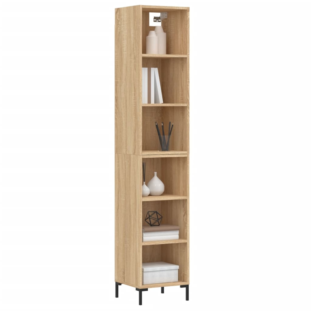 Highboard Sonoma-Eiche 34,5x32,5x180 cm Holzwerkstoff