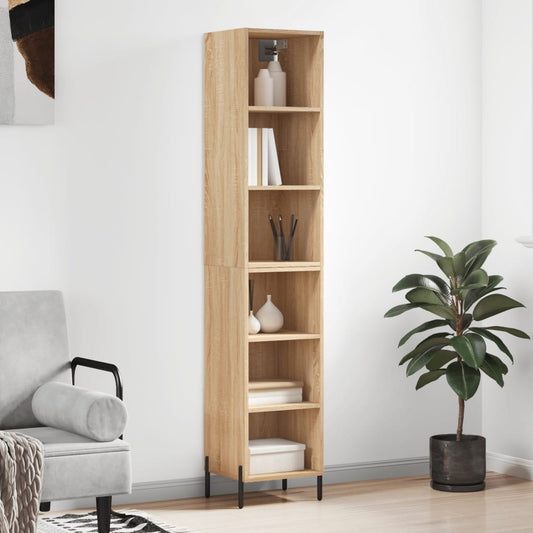 Highboard Sonoma-Eiche 34,5x32,5x180 cm Holzwerkstoff