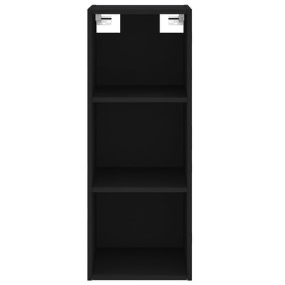 Highboard Schwarz 34,5x32,5x180 cm Holzwerkstoff