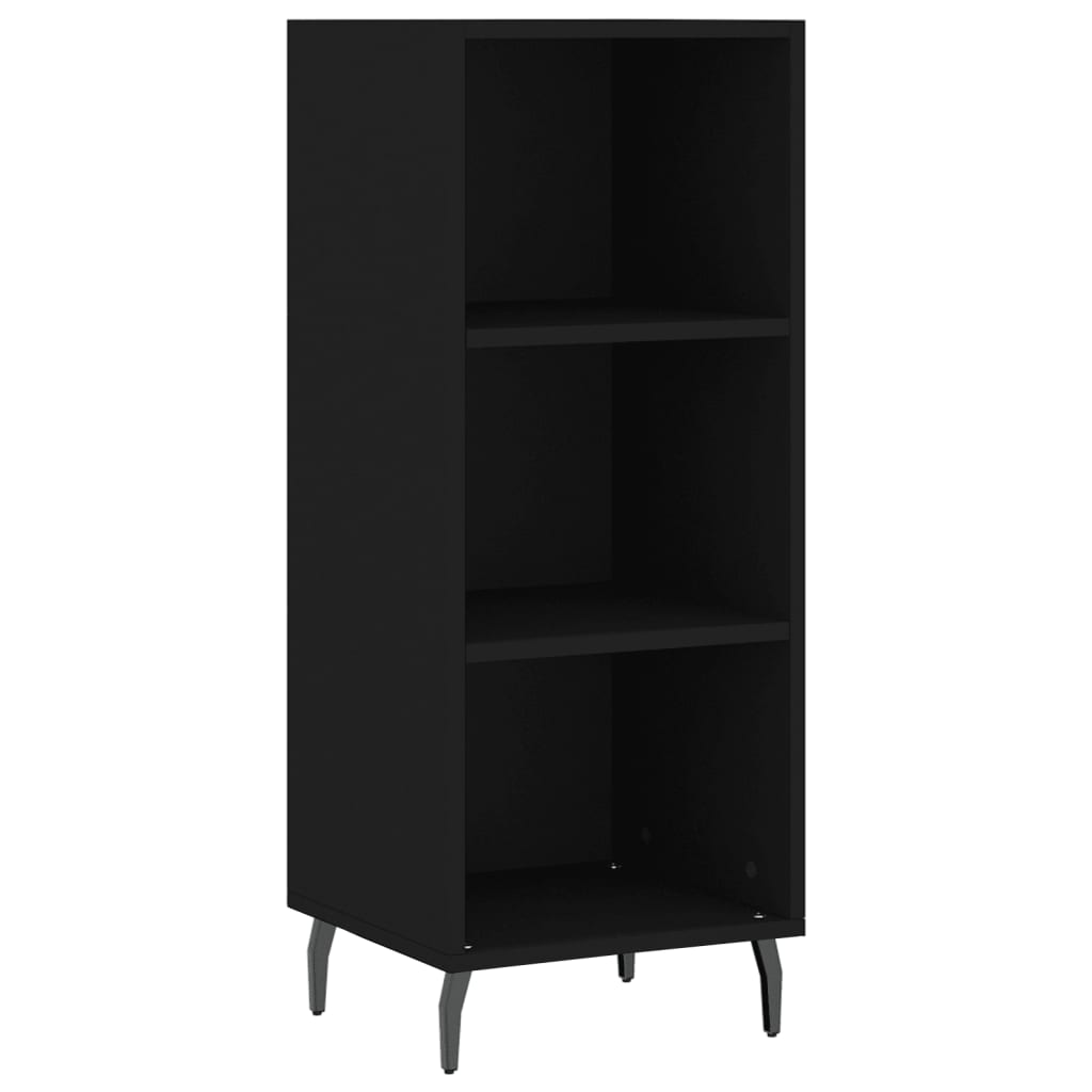 Highboard Schwarz 34,5x32,5x180 cm Holzwerkstoff