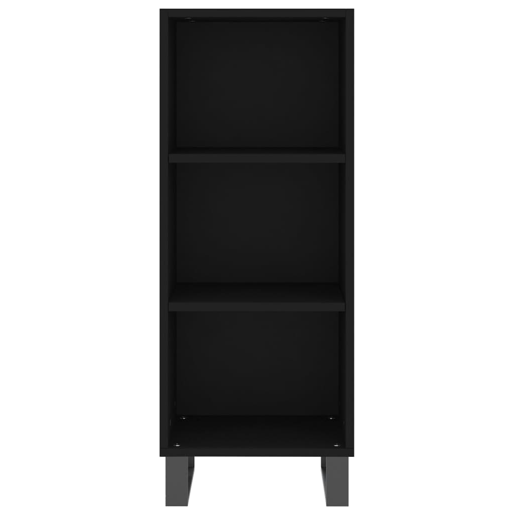 Highboard Schwarz 34,5x32,5x180 cm Holzwerkstoff