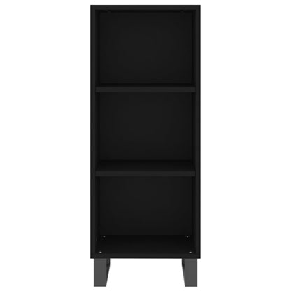 Highboard Schwarz 34,5x32,5x180 cm Holzwerkstoff