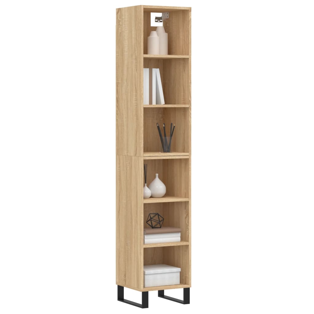 Highboard Sonoma-Eiche 34,5x32,5x180 cm Holzwerkstoff