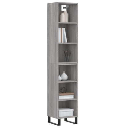 Highboard Grau Sonoma 34,5x32,5x180 cm Holzwerkstoff