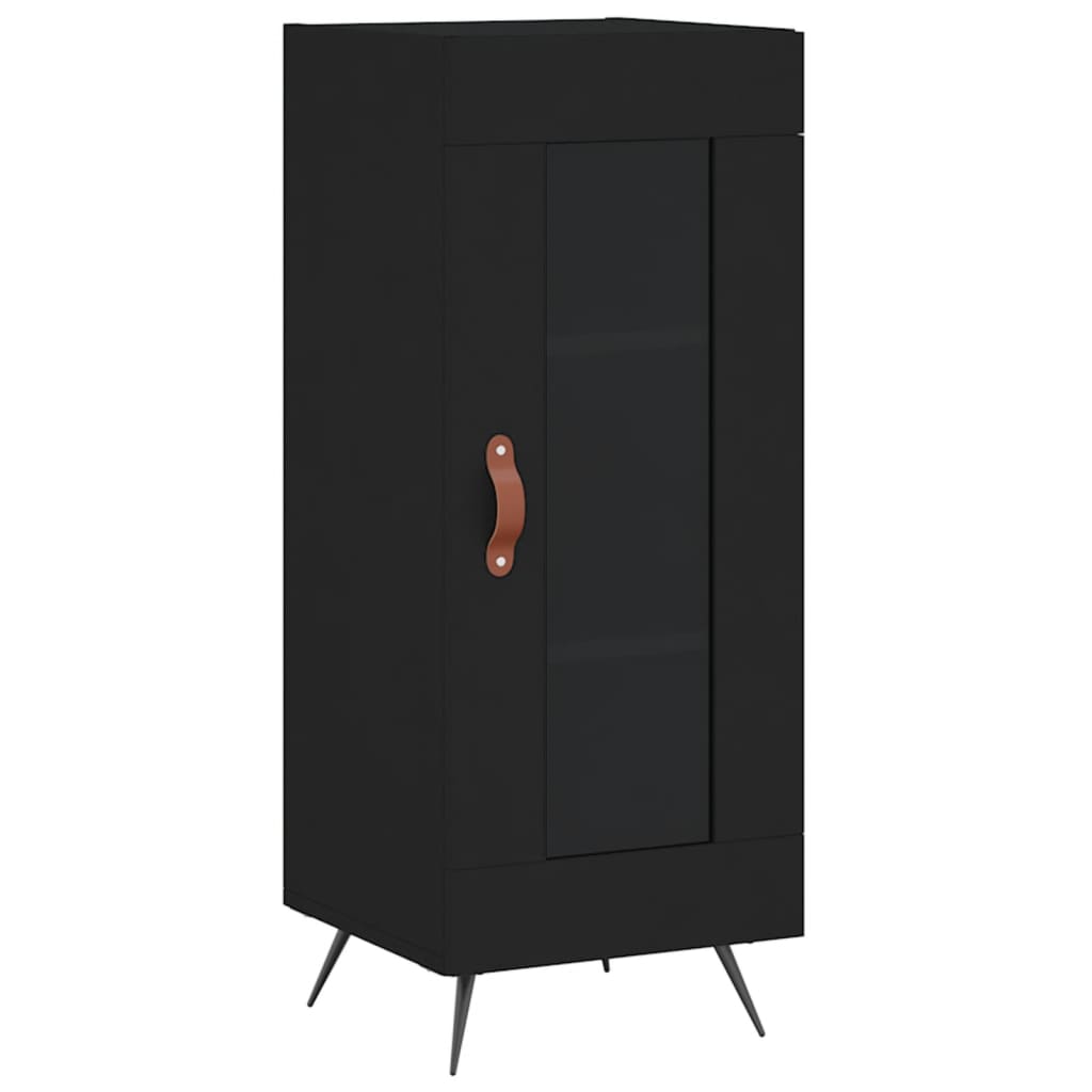 Highboard Schwarz 34,5x34x180 cm Holzwerkstoff