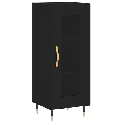 Highboard Schwarz 34,5x34x180 cm Holzwerkstoff