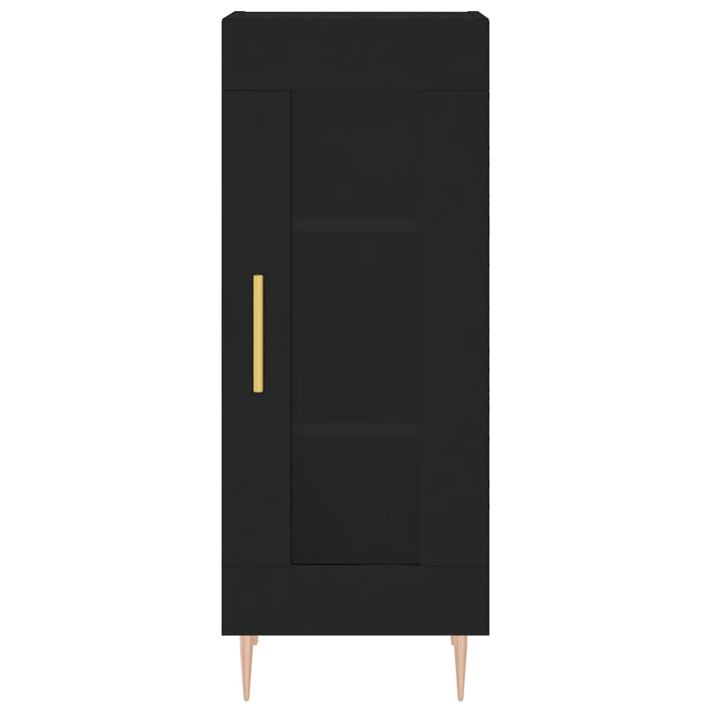 Highboard Schwarz 34,5x34x180 cm Holzwerkstoff