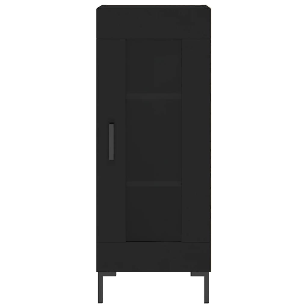 Highboard Schwarz 34,5x34x180 cm Holzwerkstoff