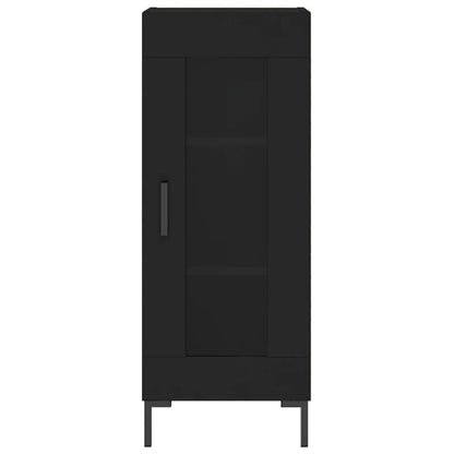 Highboard Schwarz 34,5x34x180 cm Holzwerkstoff