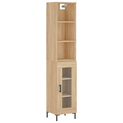 Highboard Sonoma-Eiche 34,5x34x180 cm Holzwerkstoff