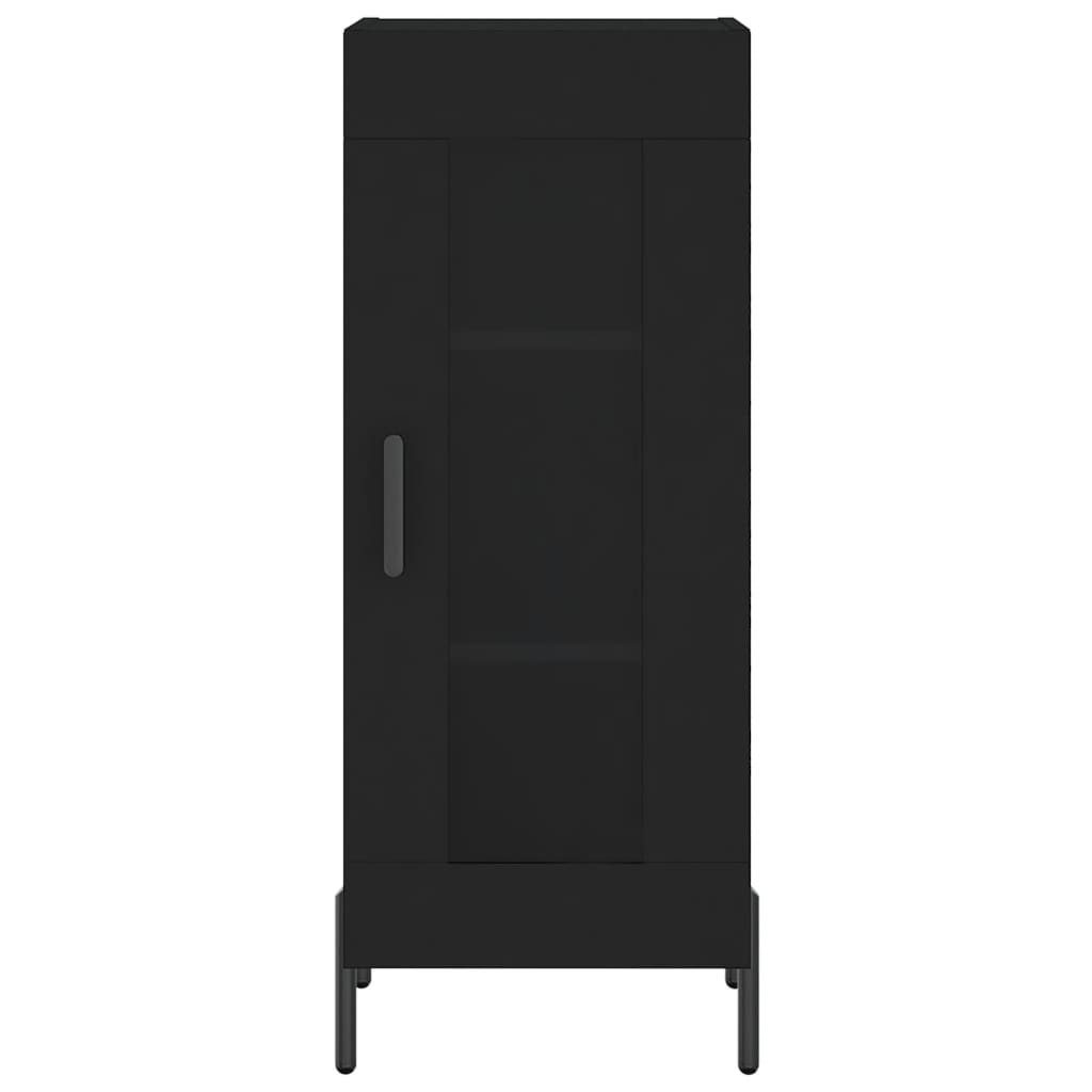 Highboard Schwarz 34,5x34x180 cm Holzwerkstoff