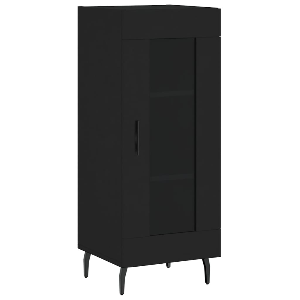 Highboard Schwarz 34,5x34x180 cm Holzwerkstoff