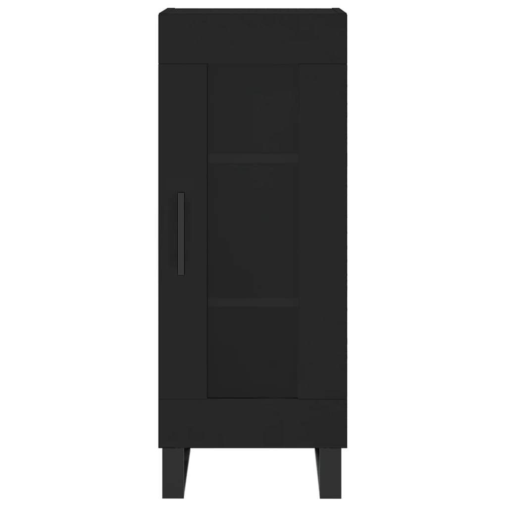 Highboard Schwarz 34,5x34x180 cm Holzwerkstoff