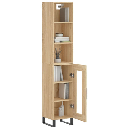 Highboard Sonoma-Eiche 34,5x34x180 cm Holzwerkstoff