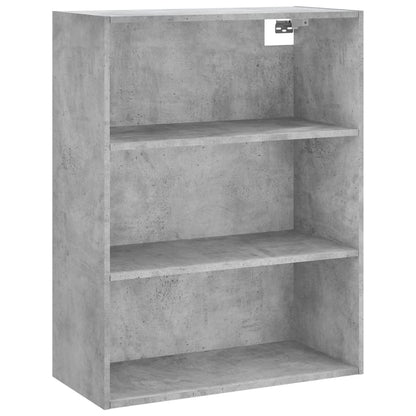 Highboard Betongrau 69,5x34x180 cm Holzwerkstoff