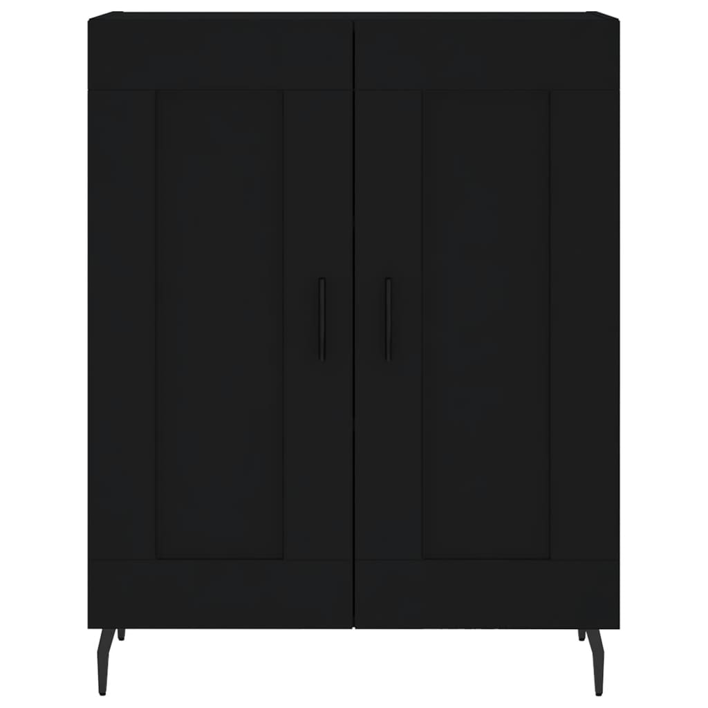 Highboard Schwarz 69,5x34x180 cm Holzwerkstoff