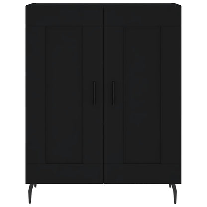 Highboard Schwarz 69,5x34x180 cm Holzwerkstoff