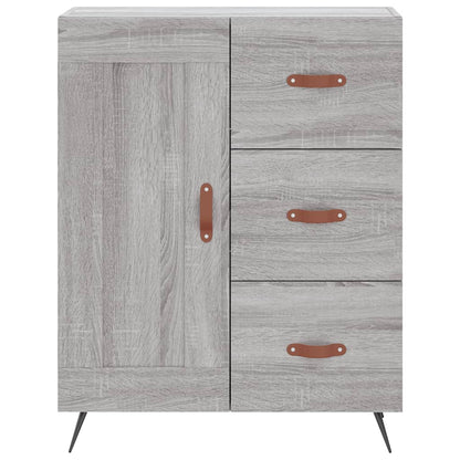 Highboard Grau Sonoma 69,5x34x180 cm Holzwerkstoff