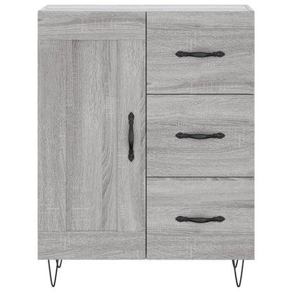 Highboard Grau Sonoma 69,5x34x180 cm Holzwerkstoff