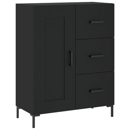 Highboard Schwarz 69,5x34x180 cm Holzwerkstoff