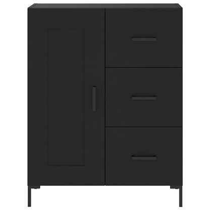 Highboard Schwarz 69,5x34x180 cm Holzwerkstoff