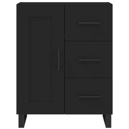 Highboard Schwarz 69,5x34x180 cm Holzwerkstoff