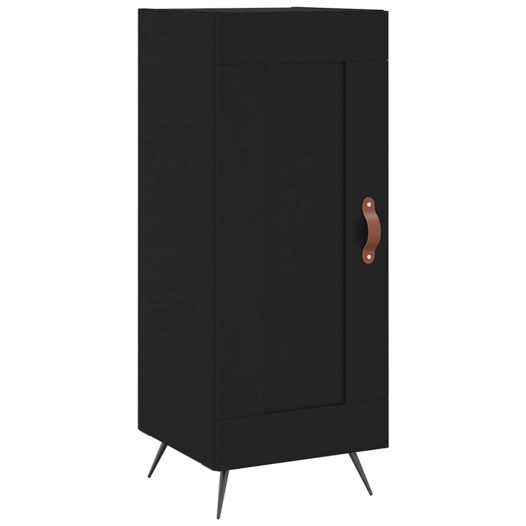 Highboard Schwarz 34,5x34x180 cm Holzwerkstoff