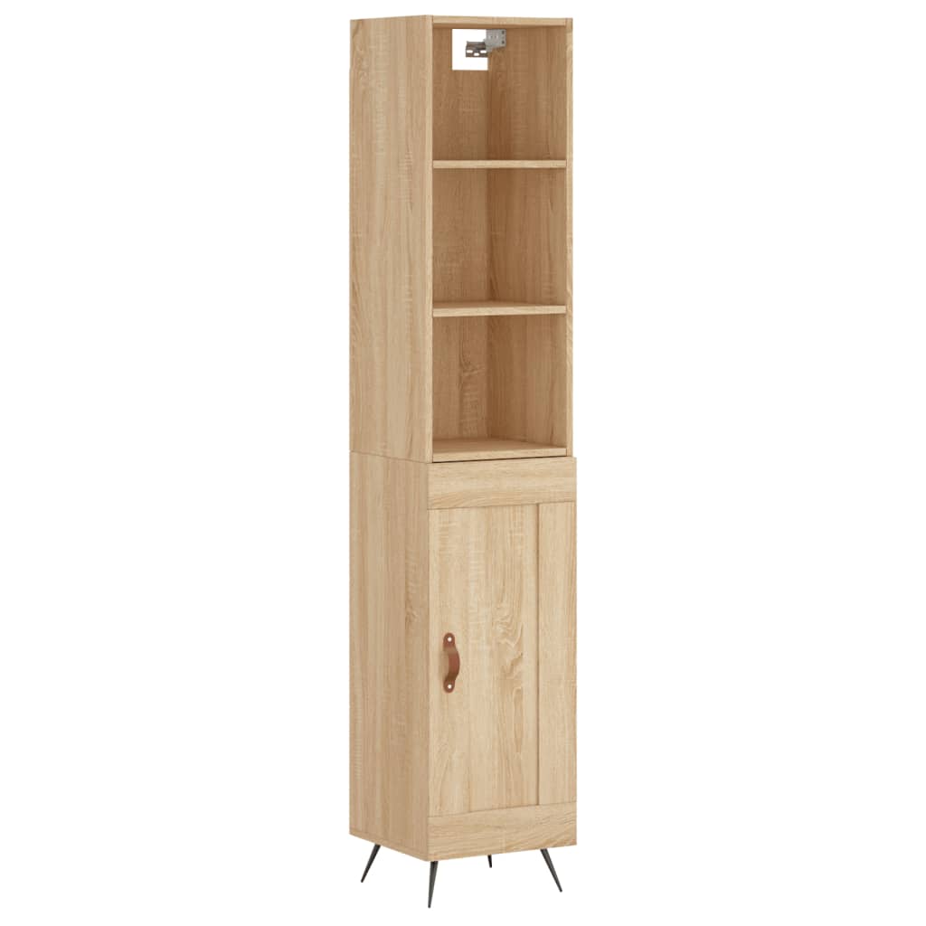 Highboard Sonoma-Eiche 34,5x34x180 cm Holzwerkstoff